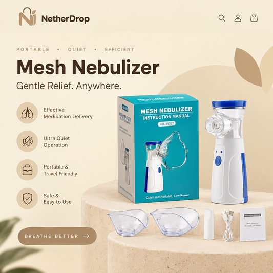 Portable Mesh Nebulizer - Quiet Handheld Respiratory Care